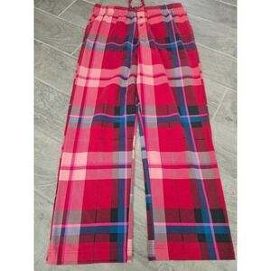 SOMA‎ Plaid Pajama Pants Lounge Bottoms Men's Small Red Blue Soft Pockets